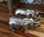 Nwt Pottery Barn Metal Pewter Rhinoceros Salt And Pepper Shakers Box. Fixed Price $47.59.