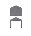 Idealhouse 2-PACK Heavy-duty 180G Zipper Doors Replacement For Carport 13' .... Fixed Price $90.14.