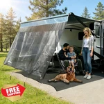 Lumontis Rv Awning Sun Shade Screen 8'X10'3" Zipper Mesh Oxford Universal Fit. Fixed Price $82.99.