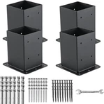 Axwhys 4X4 Post Base Pcs Inner Size 3.6X3.6 Anchors 13GA Thick Solidsteel. Fixed Price $47.76.