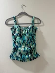 Kenneth Cole Garden Groove Tankini Top Sz Adjustable Strap Embroidered Corset. Fixed Price $18.00.