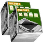 Apluschoice 2PCS 30X50FT 10-MIL Plastic Tarp Waterproof Heavy Duty Pool Cover. Fixed Price $507.90.