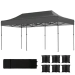 10 X 20 Ft Portable Pop Up Canopy Tent Heavy Duty Outdoor Shelter Gray. Fixed Price $398.84.