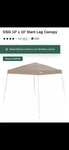 Dsg 10' X Slant Leg Canopy Square Outdoor Shelter Ft Portable Shade. Fixed Price $40.00.