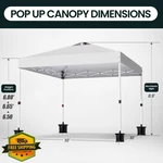 Phonwhon 10X10 Pop Up Canopy Beach Tent Heavy Duty Wheels White. Fixed Price $114.98.
