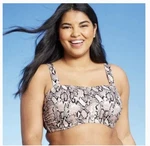 Bikini Top Kona Sol Snake Print Square Neck Shade And Shore 38. Fixed Price $17.43.