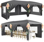 10X20FT Heavy Duty Pop Up Canopy With 6 Removable Sidewalls,large Outdoor Gazebo. Fixed Price $197.85.