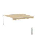Aleko Motorized Retractable Patio Awning 10 X 8 Ft Sand Color. Fixed Price $354.71.