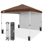 Eagle Peak Pop Canopy Tent With Sidewall, Easy Setup 10X10, Dark Brown. Fixed Price $248.55.