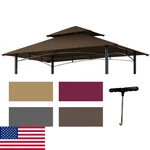 Warmally 8X5 Grill Gazebo Bbq Canopy Replacement Top Dark Brown L-GG001PST-F. Fixed Price $49.23.