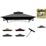 8X5 Outdoor Bbq Gazebo Canopy Roof Modern Gray, Uv Protected & Water Resistant. Fixed Price $80.74.