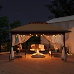 Pop Up Gazebo 13X13FT Mosquito Netting Outdoor Canopy Khaki PKRDF10 Garvee Tent. Fixed Price $299.99.