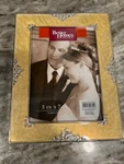 Better Homes & Garden Gold Pearlescent Silver Embellished Photo Frame 5 X7 New. Fixed Price $18.00.
