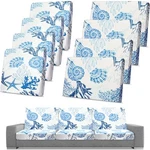 8 Pcs Waterproof Patio Stretch Sofa Cushion Cover, Outdoor Coral. Fixed Price $63.28.