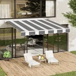 Retractable 10'X8' Outdoor Manual Awnings For Patio Sun Shade Shelter. Fixed Price $159.99.