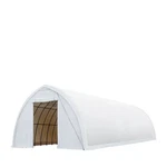 Steel Frame Peak Shelter 40'X80', 17OZ Uv-resistant Pvc, Dual End Doors. Fixed Price $19137.72.