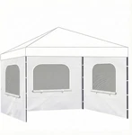 10X10FT Canopy Sidewall 3 Pack Panel Replacement With Mesh Window For Pop U. Fixed Price $77.05.