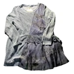 Simply Couture Knit Sweater Top Womens Xl Slate Blue Floral Fairy Garden. Fixed Price $23.28.