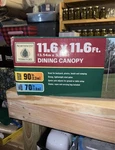 Northwest Territory 11.6X11.6 Ft Green Canopy Steel Poles Adjustable Center. Fixed Price $95.00.