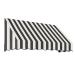 Awntech 10.375 Ft San Francisco Fixed Awning Acrylic Fabric, Black/white Stripe. Fixed Price $864.03.