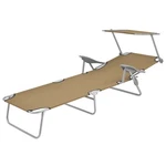 Patio Chair Folding Sunlounger Outdoor Sunbed With Canopy Steel Vidaxl. Fixed Price $94.99.