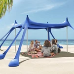 Beach Tent Canopy With 8 Sandbags 4 Aluminum Poles, Pop Up Portable Camping Sun. Fixed Price $100.22.