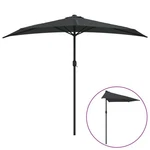 Garden Parasol With Aluminum Pole Umbrella Outdoor Patio Sunshade Half Vidaxl. Fixed Price $71.99.