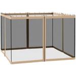Gazebo Mesh Sidewall Replacement: Polyester, 6.8' H, Zippers, 56 Rings, 10' Fit. Fixed Price $82.54.