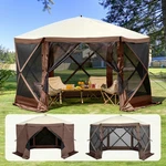 Pop Up Gazebo Tent 12.5*12.5 Patio Camping Canopy 6 Sided Sun Shelter. Fixed Price $186.99.