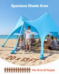 Vevor Beach Tent Sun Shelter, UPF50+ Protection, 9.2 Tall, 20 X 13 Ft,. Fixed Price $136.95.