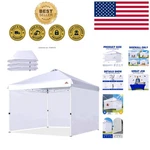 White Modern Canopy Sidewall Set (3 Panels) - 12X12 Ft Waterproof Sun Protection. Fixed Price $69.99.