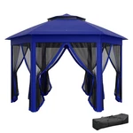 13.3' Hexagon Soft Top 2-TIER Canopy Gazebo Shade W/ Steel Supporting Frame. Fixed Price $164.23.