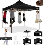 Heavy Duty 10X10 Pop Up Canopy Tent With Sidewalls - Waterproof & Portable. Fixed Price $242.99.