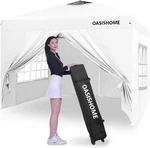 Oasishome Pop-up Gazebo Instant Portable Canopy Tent 10'X10', 10X10, White. Fixed Price $221.22.