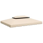 Outsunny 13'X10' Double Roof Gazebo Replacement Canopy Top Cover, White. Fixed Price $61.99.