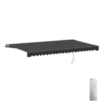 Aleko Motorized Black Frame Retractable Home Patio Canopy Awning 20'X10'. Fixed Price $504.81.
