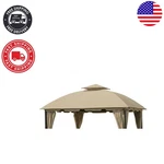 Water Resistant Beige Replacement Canopy For South Hampton 11' X 13' Gazebo. Fixed Price $230.84.