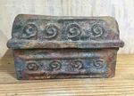 Vintage Pottery Stone Multicolor Rectangle Storage Box W/lid. Fixed Price $63.75.