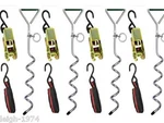Caravan Awning Camping Storm Tie Down Ratchet Anchor Strap Peg Gazebo Marquee. Fixed Price $46.51.