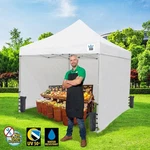 10-FEET Commercial Instant Pop Up Canopy W/ 3 Solid SIDES,1 Zippered Door. Fixed Price $260.55.