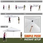 10X10 Instant Canopy Tent With Simple Push Setup Straight Leg Pop-up. Fixed Price $132.54.