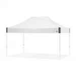 E-z Up Canopy Tent: 15 Ft Overall Lg, 10 Wd, 11 Ht, White. Fixed Price $900.00.