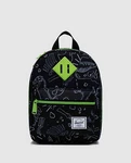 Herschel X2610 Kids Printed Heritage Lunch Box Backpack Black/neon Green. Fixed Price $54.00.