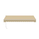 Aleko Sand Retractable Patio Awning 10 X 8 Ft Water-resistant Deck Sunshade. Fixed Price $246.75.