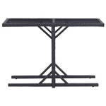 Outdoor Dining Table Patio Garden Wicker With Glass Top Pe Rattan Vidaxl. Fixed Price $43.99.
