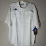 Nwt Columbia Pfg Shirt Mens Medium Los Angeles Rams White Tamiami Ss Omni-shade. Fixed Price $35.99.