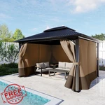 Bps Gazebo Privacy Curtains 4-PANEL Side Wall Universal Canopy Double .... Fixed Price $111.99.