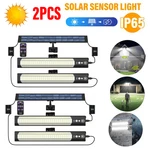 Double Solar Powered Motion Sensor Wall Lamp Pendant For Yard Barn Gazebo. Fixed Price $27.98.