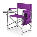 Purple Ultimate Camping Chair With Side Table And Pockets For Outdoors 300LB. Fixed Price $101.90.