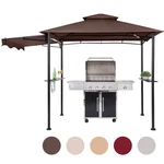 Fab Based 5X8 Grill Gazebo - Steel Bbq Canopy Double Tiered Roof. Fixed Price $259.99.